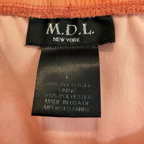 Y2K Southwestern Midi Skirt MDL New York Floral Pink Orange Stretch L - Picture 5 of 6